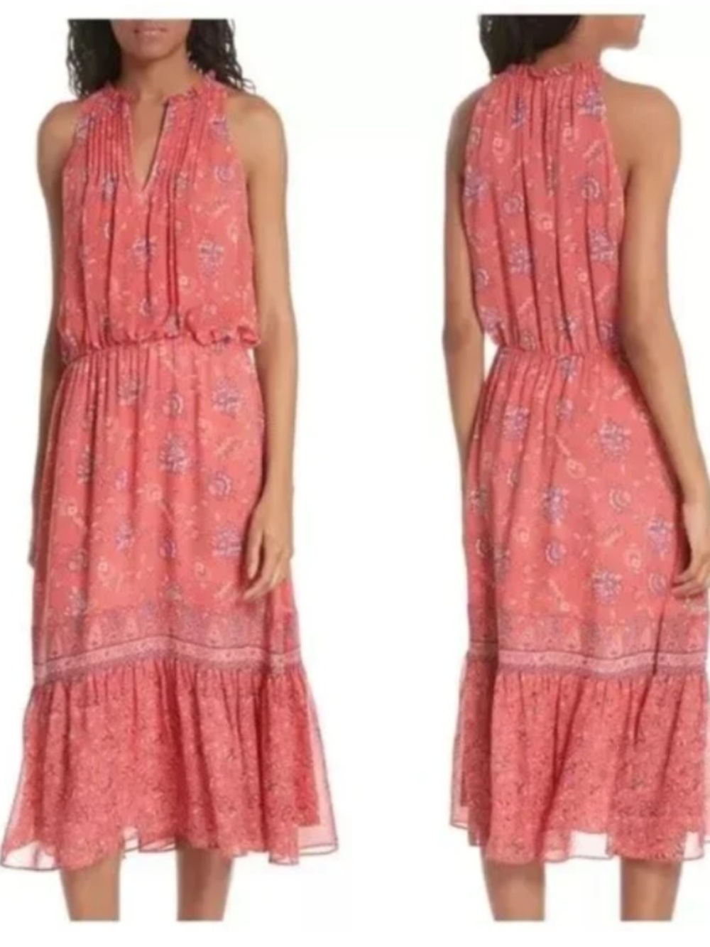Joie Chara Chiffon Paisley Dress S